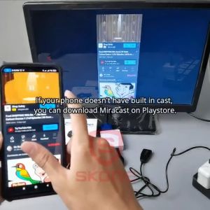 Phone/laptop/Tablet to TV Display Wireless Wifi HDMI Display Dongle Receiver Adaptor AnyCast Miracast 1080P M12 Plus HDMI Cable