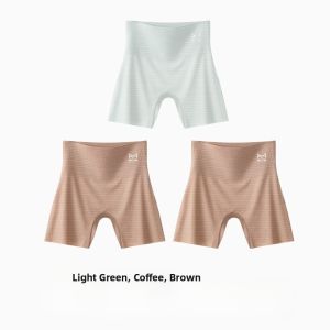 MiiOW | High-Waist Ice-Silk Safety Pants Womens Summer Underwear Briefs Bottoming Shorts Anti-Light Walking Comfortable Cotton Crotch