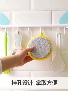 DFANCCIE 2 SISI Spons Cuci Piring Bulat: Spons Dapur Serbaguna & Tahan Lama