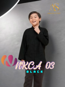 BAJU ATASAN SARIMBIT NIBRAS COUPLE PRIA NKC 03 & NKCA 03 BLACK