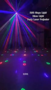 COD Lampu sorot panggung Proyektor DJ acara konser Disco sensor suara LED RGB 60 Patterns
