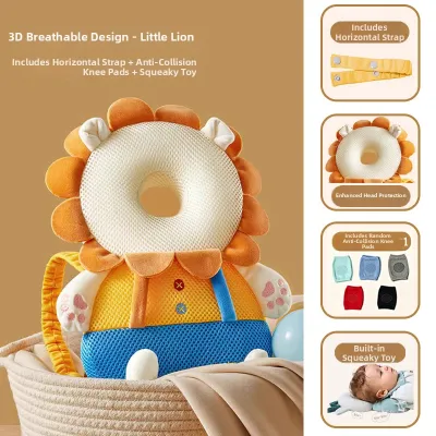 AIBEIDILA | Baby Head Protection Hat Breathable Walking Safety Helmet Child Learning to Walk Anti-Collision Pillow Protection Pad Infant