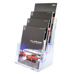 Acrylic Multi-layer Magazine Display Stand Transparent Literature Rack Desktop Brochure Holder A4 A5 A6 Size Business Storage Organizer