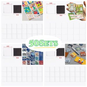 50-100Sets DIY Refrigerator Magnetic Craft Kit with Adhesive Backing Magnets Transparent Acrylic Creative Home Decor Gift