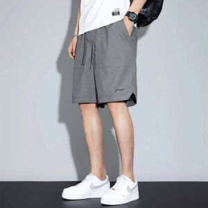 Summer New Mens Laser Mesh Trendy All-Match Casual Shorts Drawstring Breathable Best-Selling Simple Style Five-Quarter Pants