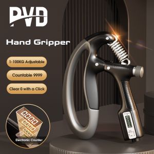 PVD 10-100KG Adjustable Hand Grip Counter Wrist Arm Finger Forearm Muscle Training Equipment 握力器