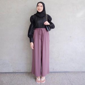LOOSE PANTS CULLOTE CELANA PANJANG SANTAI KULOT CRINKLE WANITA