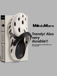 Outdoor Mens Summer Slip-On Shoes Anti-Slip Beach Walking Thick Bottom Head Cover Sensation Clog Shoes Comfortable Home Slippers