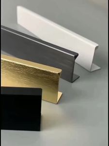 96/128/160mm Hidden Cabinet Handles Concealed Kitchen Drawer Pulls Minimalist Wardrobe Cupboard Furniture door Pulls Black Gold