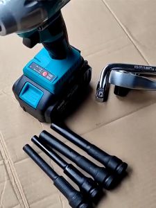 Moketa 4PCS Mata Kunci Shock Extra Panjang 120mm Impact 1/2\" Pas Sok Socket 8mm/10mm/12mm/14 mm kit