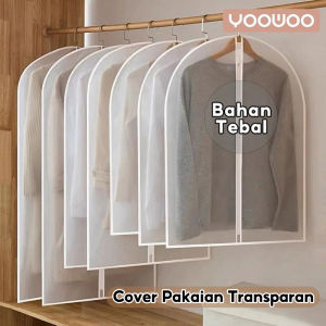 YooWoo jas baju gaun anti air Pelindung pakaian jas gaun baju Cover gantungan baju jas gaun anti debu