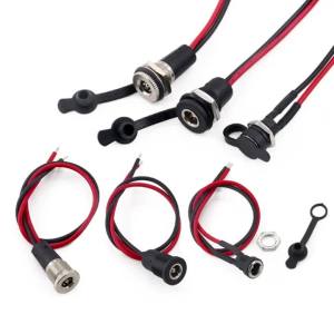 JCD | Ổ Cắm Nguồn DC Chống Nước Loại Cái Gắn Bảng Điều Khiển Mã C-022B DC-022X DC-099 Kích Thước D5.5*2.1mm/2.5mm Có Khớp Nối Kim Loại.