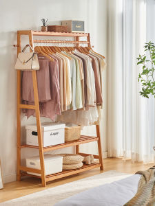Solid Wood Clothes Hanger Floor Bedroom Hanger Household Coat Rack Indoor Clothes Hanger Room Simple Put Cloth Rack