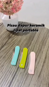 ( MY ACC ) Pisau Lipat Mini Potong Buah Sayur / Pisau Kupas Dapur Camping Hiking Kebun Outdoor Keramik Traveling Praktis Mini Portable Travel Stainless Steel Folding Fruit Knife