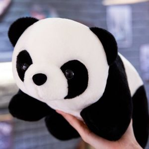 11inch/30cm Cute Lying Panda Doll National Treasure Zoo Plush Toys Simulated Animal Panda Stuffed Toy Christmas Gift For Kids