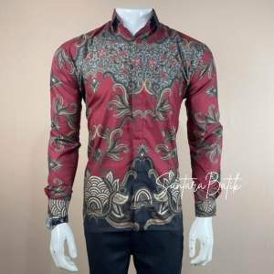 Kemeja batik pria lengan panjang