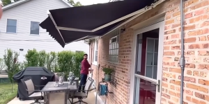 【COD】Retractable Canopy Thickened Sunproof Rainproof Wind Resistance Level 9 Outdoor Patio Awning Sunshade Parasol Umbrella