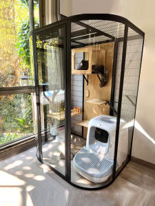 MIAOZAN | Extra Large Glass Indoor Luxury Cat House