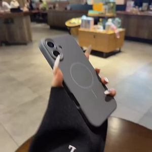 AO.HU | Premium Matte Grey Magnetic Charging Compatible Apple Phone Case