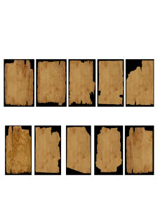 Advanced Micro-spray Reproduction Bone Script Hand-written Letter Parchment Golden Textile National Exhibition Competition