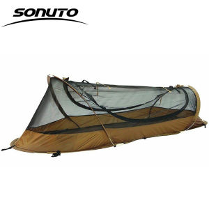Sonuto-Lightweight Camping and Mountaineering Hiking Tent with Aluminum Alloy Poles Waterproof and Mosquito Proof Single Person