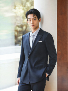 Wool Silk Blend Mens Business Suit