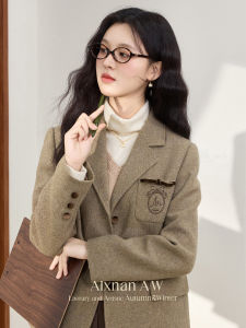 Áo Blazer Kiểu Học Viện Len
