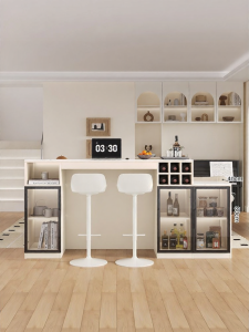PAMEDI | Luxury Integrated Bar Table Real Wood Small Households Suitable Living Room Furniture