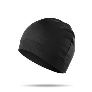 GOBYGO 1Pcs Solid Color Windproof Sweat-Absorbent Seamless Knit Sports Cap Cycling Helmet Liner Running Outdoor Breathable Nylon