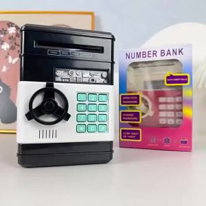 Electronic Password Money Bank Piggy Bank Safe Box Automatic Deposit ATM Cash Coins Saving Box Kids Birthday Toy Christmas Gift
