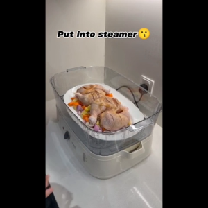 Trio Food Steamer 43L With Low Sugar Rice Bowl | Extra Large Capacity | Healthier Cooking | Family Meal | Rice steamer