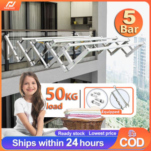 NINI Retractable Clothes Hanger Wall Mounted Penyidai Penjemur Baju Stainless Steel Clothes Drying Rack Ampaian Baju 可伸缩衣架壁挂式