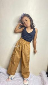 Celana cargo anak perempuan usia 2-12