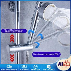 ★Same Day Shipping★ Adjustable 22-25mm Shower Head Holder Shower Holder Clamp Showerhead Rail Slide Bracket Bathroom Accessories 360° Rotation