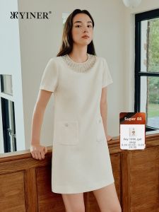 YINER | Elegant New Season Beaded Round Neck Dress