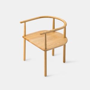 New Chinese Style Solid Wood Back Chair North America White Poplar Home Comfortable Long Sitting Chair Owner Tea Table Chair