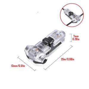 [NC]10Pcs T Type 1 Pin Low Voltage Wire Connector Quick Solderless Wire Splice Connector T Tap Wire Connectors No Stripping[NC]