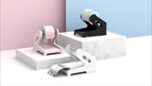 ที่วางกระดาษ สติ๊กเกอร์ใบปะหน้า DRPDA stand label สำหรับเครื่องปริ้นต์ลาเบลทุกชนิด ใช้ได้ทั้งแบบพับและแบบม้วน