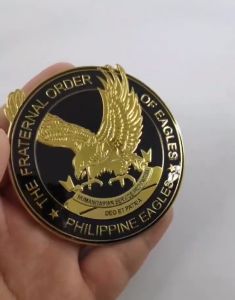 SM 3PCS 3inches Ultrathin Bendable Philippine Eagles Emblem Car Sticker Waterproof Non-Fading 3M Adhesive Metal TFOE-PE The Fraternal Order of Eagles Emblem for Car Motor Auto Original A409