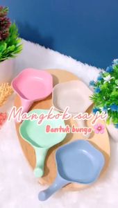 J203 Mangkok Saji Saus Bahan Jerami Model Bunga - Wadah Sambal Kecap Seasoning