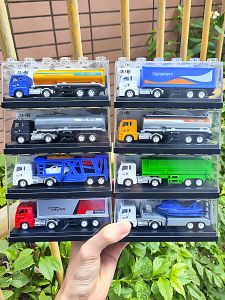 Childrens Alloy Semi-Hanging Container Truck Model Engineering Transportation Container Truck Boy Car Toy Artificial