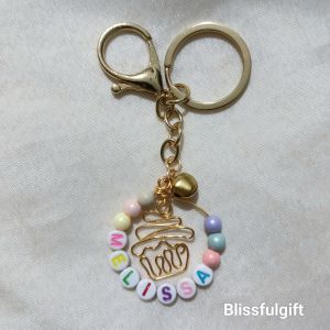 Handmade Customised Cute Dessert Cupcake lollipop Bag Charm Personalised Name Keychain Christmas Gift