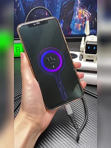 Cáp Sạc Nhanh Dây Sạc Tự Ngắt Bọc Dù 100W Tích Hợp 3 Cổng Micro Usb Type C 3 In 1 Cho iPhone Android