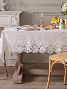 Lace European Luxury White Tablecloth