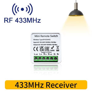 RF 433 MHz Smart Switch Mini DIY Wireless Remote Control Light Switches 16A Relay Receiver Automation Module for Home Led Lamp