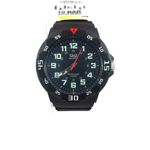 Q&Q (VR18J001Y) Black & Light Green Sporty Analog Watch