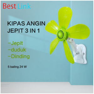 Kipas angin portable/Kipas Angin murah Jepit 3 Fungsi 24wat ( kipas angin dinding/kipas angin berdiri/kipas angin gantung plafon/kipas angin duduk)