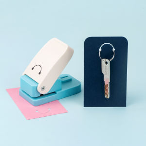 Portable Hangtag Punch Versatile Punch Tool for DIY Making Keychain Jewelry Display Cards Tags.Fits 80-500gsm Paper Cardboard