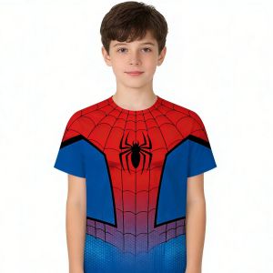Hasbro | Spider man Mens T shirt Summer Casual Short sleeved Oversized Mens Clothing Boys aldult Parent child Kids quick dry  Tshirt