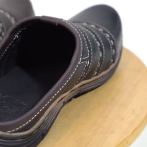 Sepatu Sandal Pria Casual Slop Bustong Cowok Kulit Rajut Anyam BS02